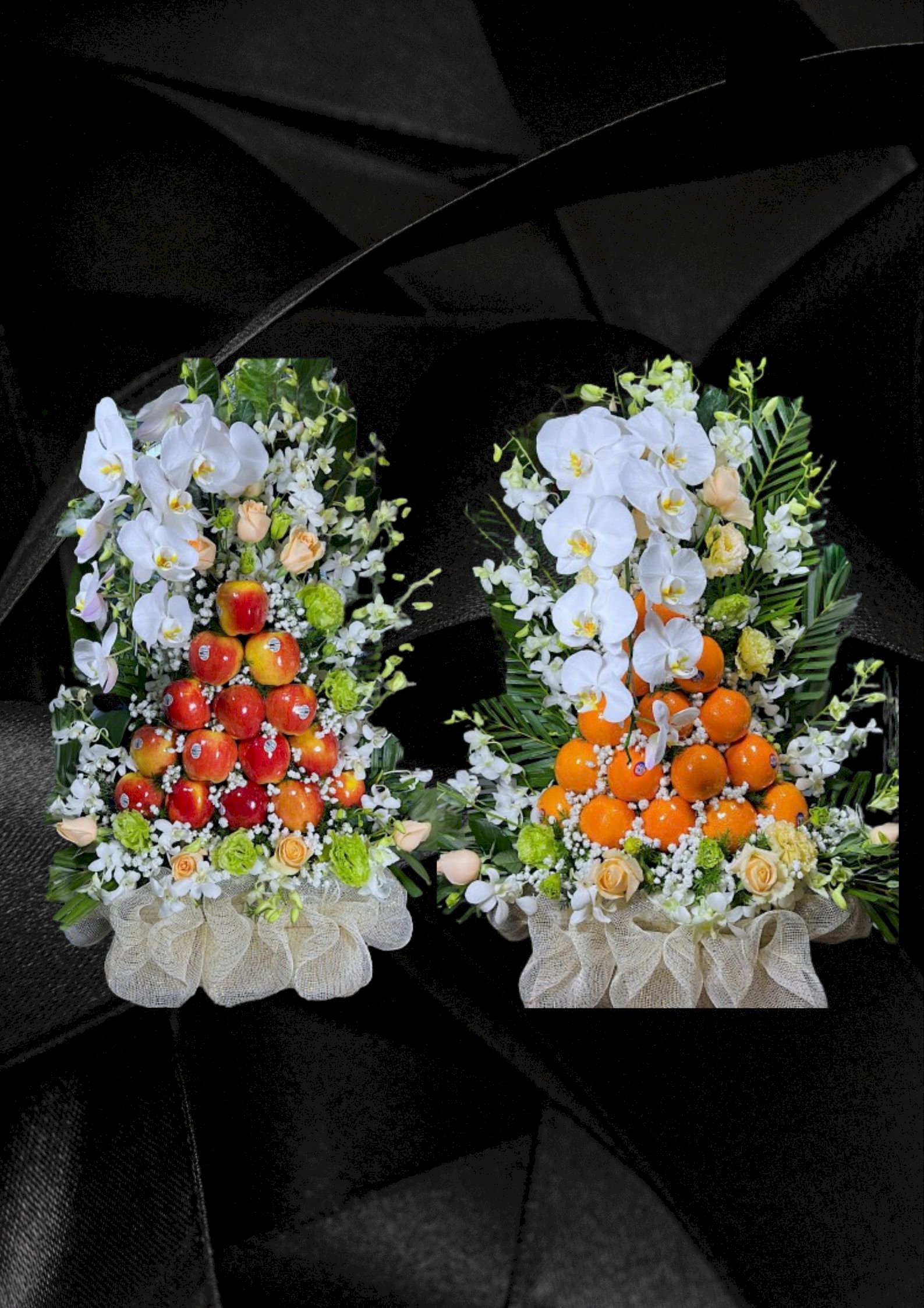 Cặp giỏ trái cây đi viếng đám tang công ty Kính Viếng - DNNK07