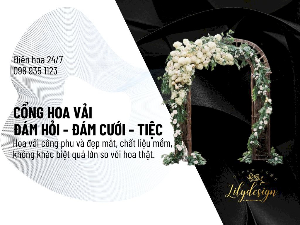 Chọn cổng hoa giả để tiết kiệm chi phí