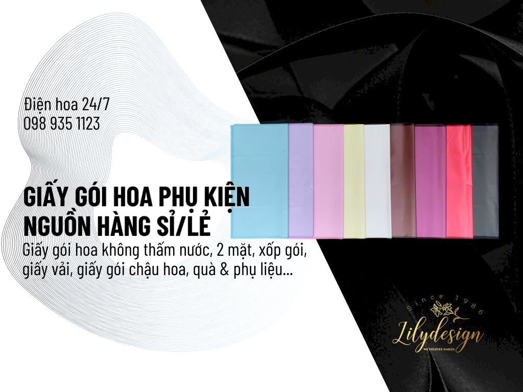 Đơn vị chuyên sỉ, lẻ giấy gói hoa phụ liệu làm hoa tại TPHCM 