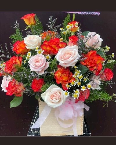 Giỏ hoa đẹp tặng cô giáo ngày 8/3 - LDNK246