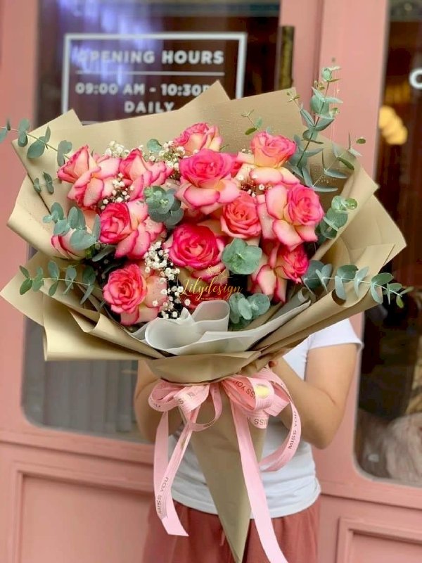 Bó hoa hồng đẹp tặng sinh nhật bạn gái - LDNK58
