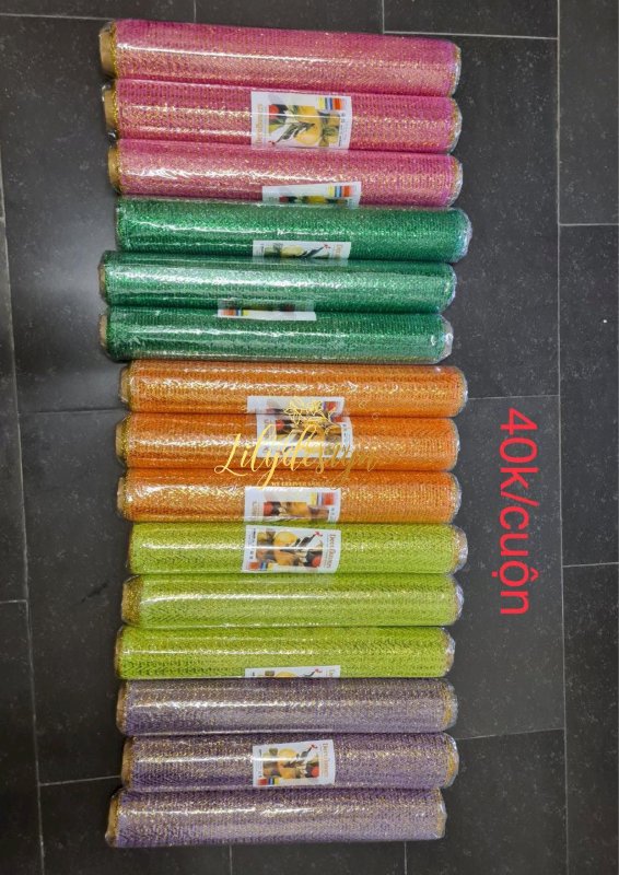 Lưới Kim Tuyến cuộn khổ 52cm dùng trang trí, gói quà và bó hoa đẹp - PLNK13